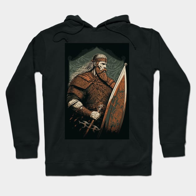 Glorious Guardian: A Celtic Warrior Hoodie by Abili-Tees